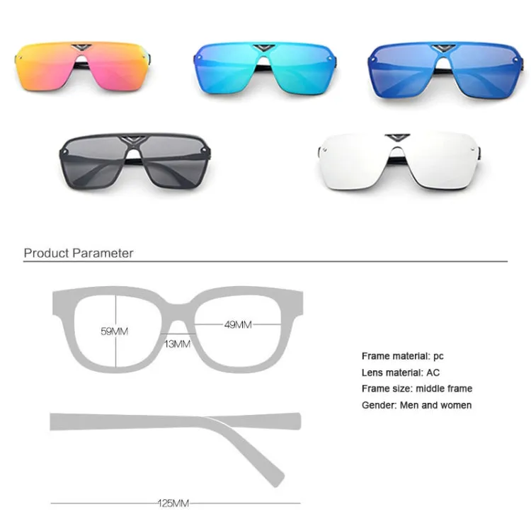 Retro Fashion Sunglasses Men and Women Coloured Lense Sun Glasses(White Mercury)